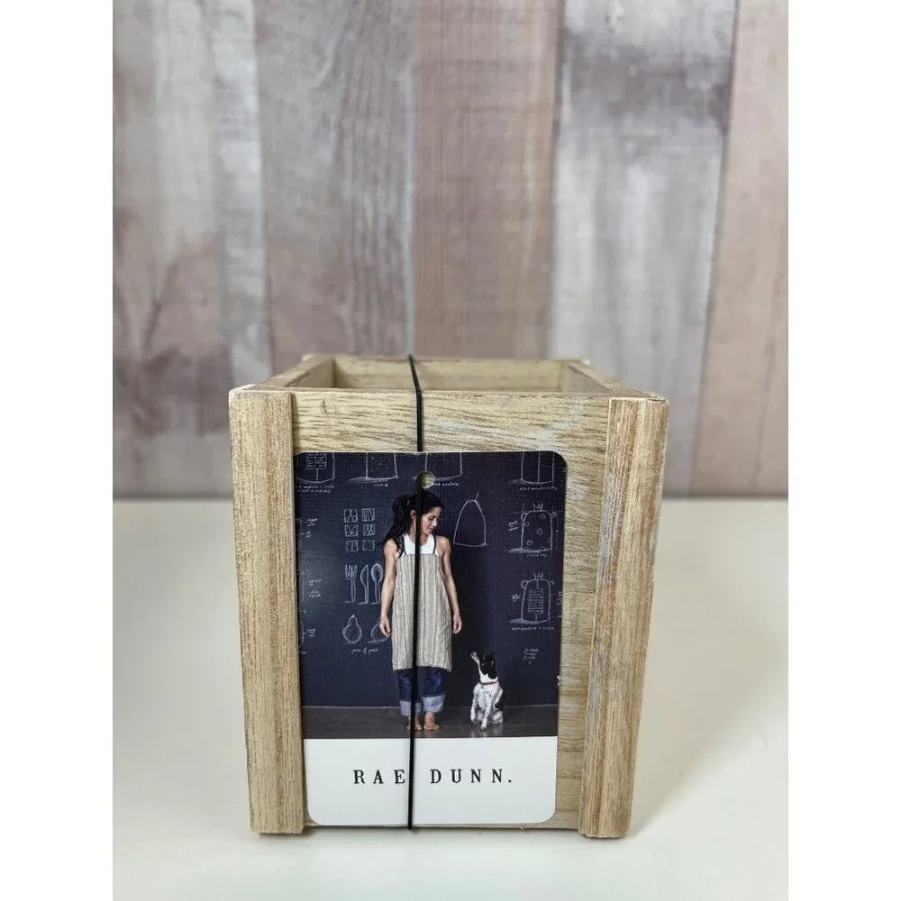 Rae‎ Dunn Pencil/Pen Holder Wooden NEW WITH TAGS!